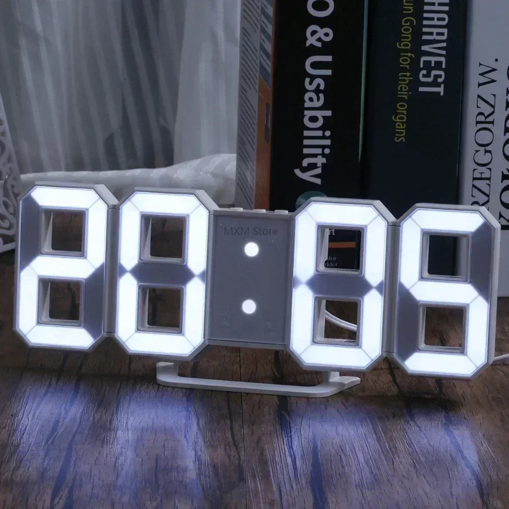 Zegar 3D LED – Świecący Dekor Ścienny