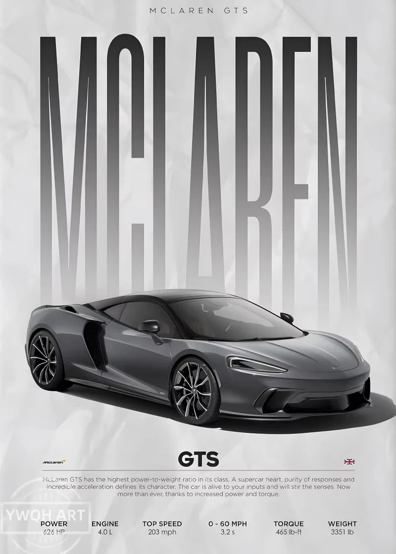 Plakat Samochodowy na Płótnie — Ikony Motoryzacji